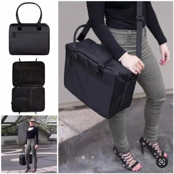 MAC Cosmetics Makeup Travel Case Black Multi Compartments - Picture 2 of 11